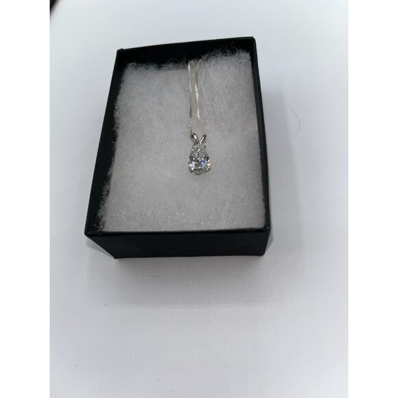 14kt White Gold 2 Carat Pear Lab Diamond Color Grade G-H Clarity Grade SI1-S12 - Picture 11 of 16